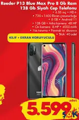 REEDER P13 BLUE MAX PRO 8 GB RAM 128 GB SİYAH CEP TELEFONU